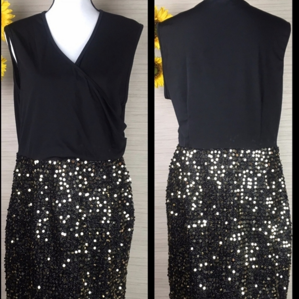 GOLD bottom sequin dress